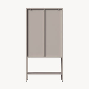 Vitrinekast Klippestad 160x80x35 cm camel [en.casa] 