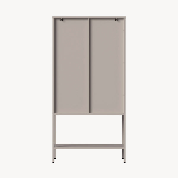 Vitrinekast Klippestad 160x80x35 cm camel [en.casa] 