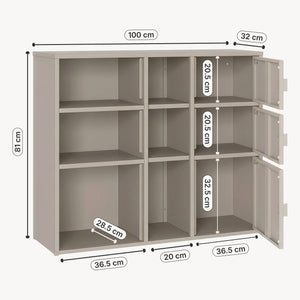 Archiefkast Kliri 81x100x32 cm camel [en.casa] 