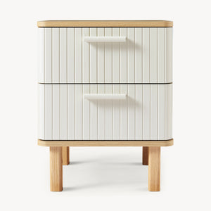Table de chevet Ferrersp 50 x 40 x 40 cm effet chêne / couleur sable [en.casa] 