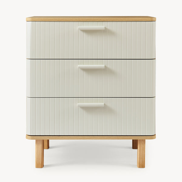 Commode Ferrersp 70 x 60 x 40 cm effet chêne / couleur sable [en.casa] 