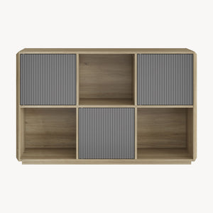 Buffet Trömi 75 x 120 x 30 cm effet chêne gris [en.casa]