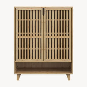 Armoire à chaussures Sirgerg 91 x 72 x 35 cm bambou naturel [en.casa]