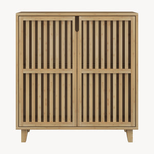 Commode Sirgerg bamboe 77x72x33 cm naturel [en.casa]