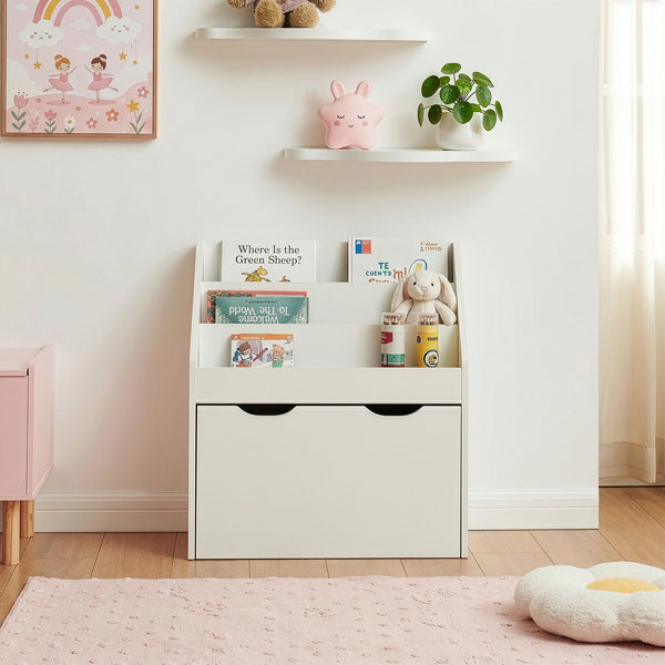 Kinderrek Sirlstalo op wielen 70x63x30 cm wit [en.casa] 