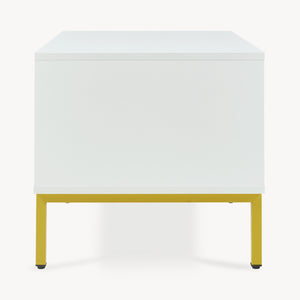 Salontafel Reyri 80x45x42 cm wit en goudkleurig [en.casa]