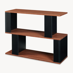 Bijzettafel Trond 80x29x60 cm Zwart/Walnootlook [en.casa]