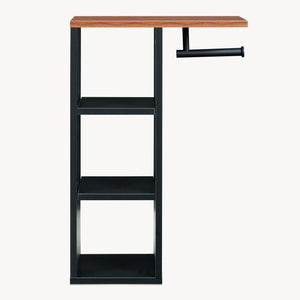 Porte-papier toilette Trond 60x40x16 cm Noir/Aspect noyer [en.casa]