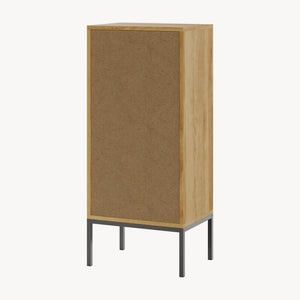 Badkamerkast Marhasa 92x40x30 cm Eikenlook/Zwart [en.casa]