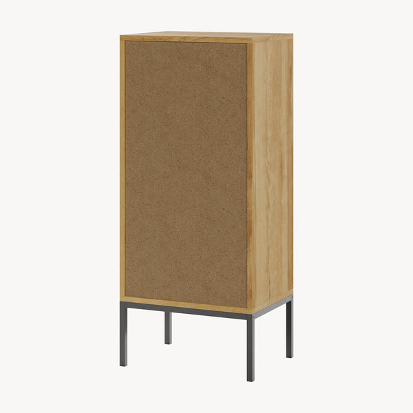 Badkamerkast Marhasa 92x40x30 cm Eikenlook/Zwart [en.casa]