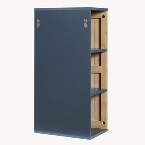 Armoire murale de salle de bain Svanes bambou 60 x 30 x 20 cm gris foncé naturel [en.casa]
