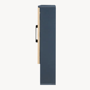 Spiegelkast Svanes 58x56x13 cm Donkergrijs/Natuur [en.casa]