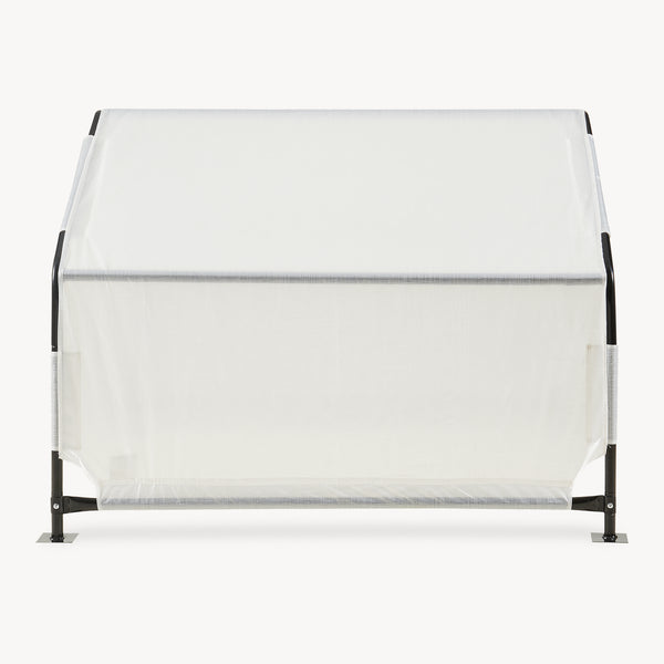 Honden tent Valevali 122x122x90 cm zwart en wit [en.casa] 