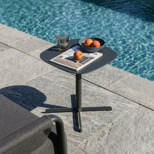 Outdoor bijzettafel Foggia 43x40x40 cm staal antracietgrijs [casa.pro]