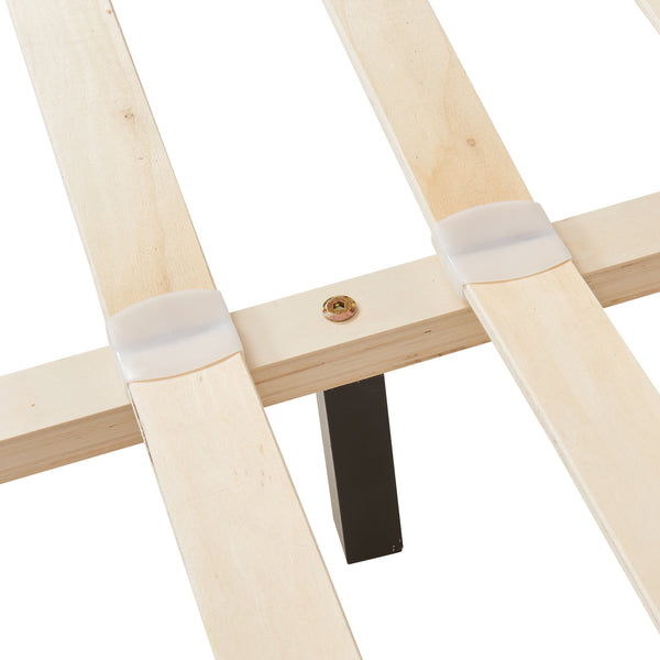 Lit Double Rembourré Albacete Sommier à Lattes Housse Similicuir 180 x 200 cm Blanc Corium