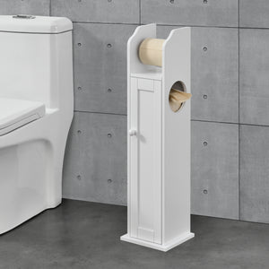 Toiletrol houder badkamerkast toiletkast MDF 78x20x18 cm wit