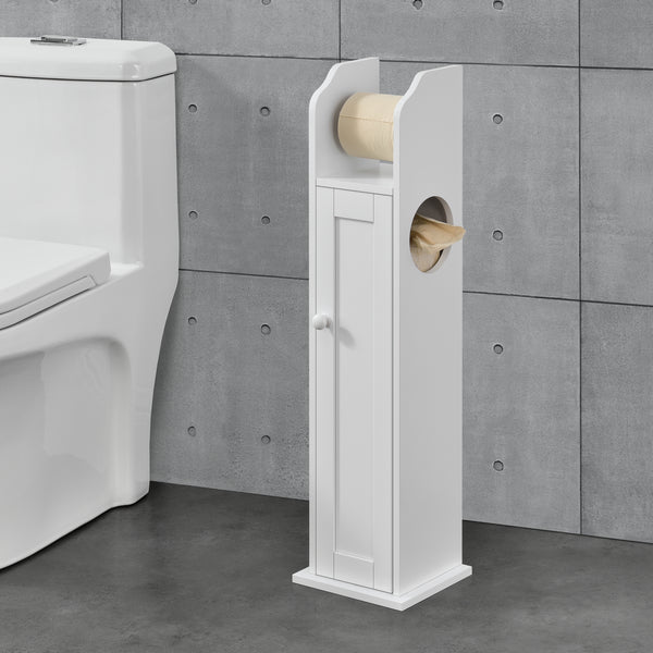 Toiletrol houder badkamerkast toiletkast MDF 78x20x18 cm wit