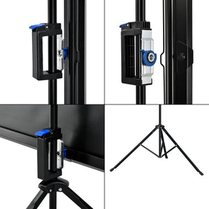 [in.tec] Écran de Projection Portable avec Support Trépied Réglable en Acier HD 3D Compatible 113 Pouces