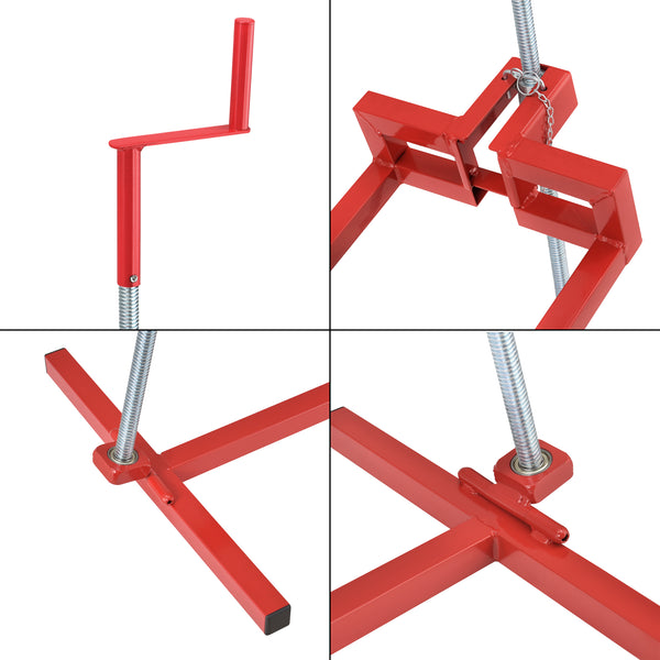 Lève-Tondeuse avec Manivelle Capacité de Charge Jusqu'à 400 kg Acier Rouge [pro.tec]