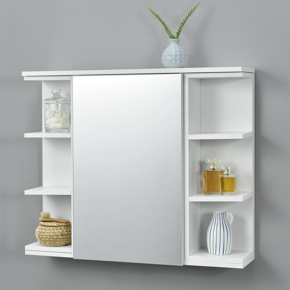 Armoire de salle de bain Harstad 64x80x20 cm blanc [en.casa] - premiumXL