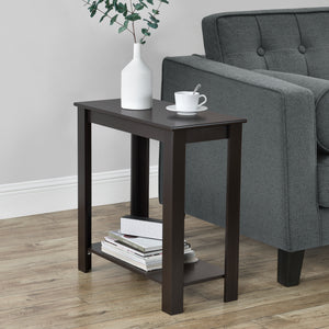 Bijzettafel Chur met plank MDF 60x30x61,3 cm donkerbruin