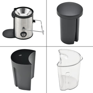 Sapcentrifuge juicer 600 Watt RVS zwart en zilverkleurig