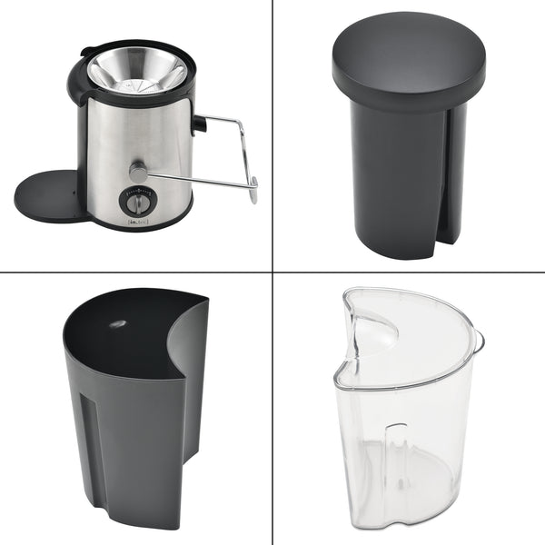 Sapcentrifuge juicer 600 Watt RVS zwart en zilverkleurig