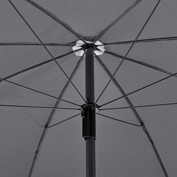 Tuinset 6-delig Milagro met parasol zwart en donkergrijs