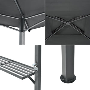 Tonnelle de Barbecue Parga 250 x 241 x 151 cm Anthracite Gris Foncé [en.casa]