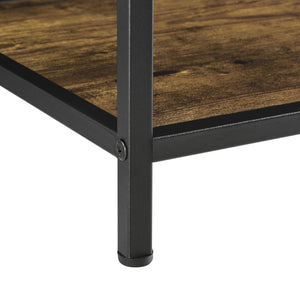 Bijzettafel Bjuv met lade 49x45x39 cm zwart en houtkleurig