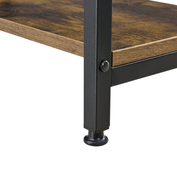 Bureau Vilhelmina 120x60x76,5 cm zwart en houtkleurig