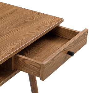 Bureau Habo 74 x 115 x 48 cm Effet Bois Foncé [en.casa]