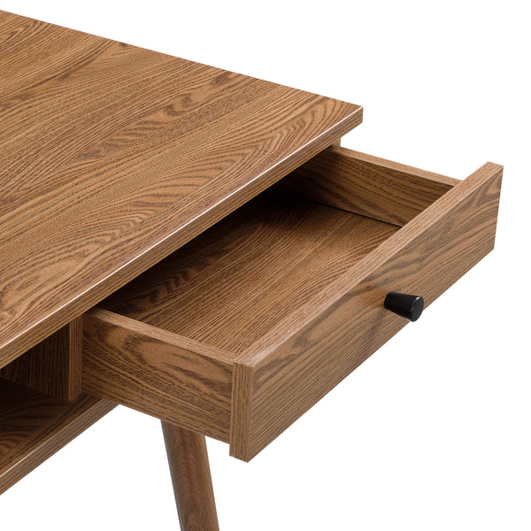 Bureau Habo 74 x 115 x 48 cm Effet Bois Foncé [en.casa]
