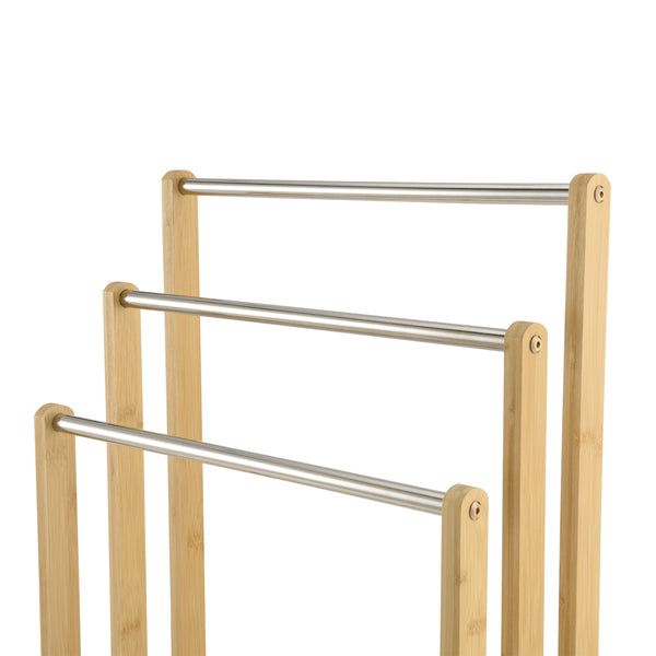 Meuble porte-serviettes Porsanger 46 x 24 x 84 cm Naturel [en.casa]