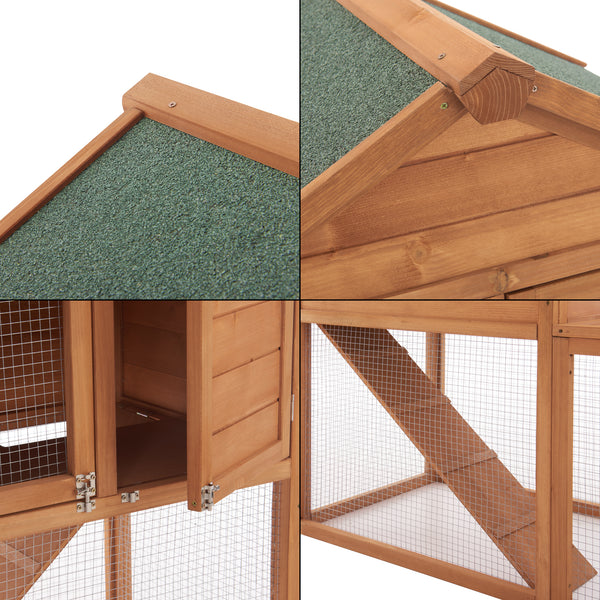Clapier Kelkheim à deux niveaux 110 x 160 x 61 cm sapin naturel