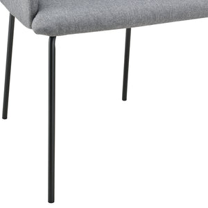 [en.casa] Fauteuil eetkamerstoel Krakau set van 2 donkergrijs zwart