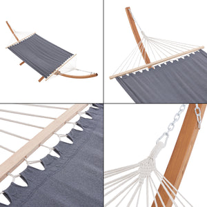 [en.casa] Hangmat met standaard Langadia 415x120x125 cm