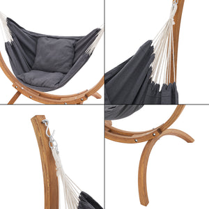 [en.casa] Hangstoel met standaard Grevena 155x106x143 cm