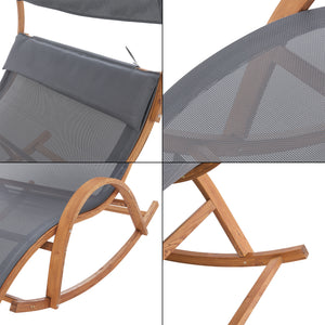 [en.casa] Ligbed schommelstoel Kasos 181x135x190 cm