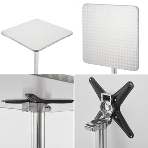 Table de bistrot carrée Järpen à hauteur réglable 75 cm / 115 cm [en.casa]