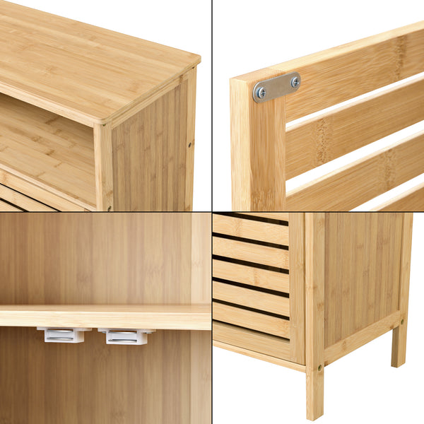 Badkamerkast Eslöv bamboe 81x65,5x31 cm houtkleurig