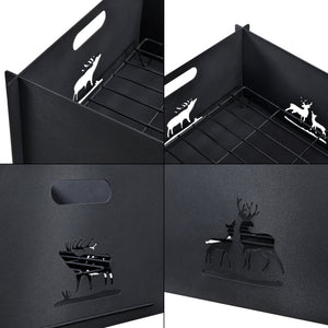 Brasero de jardin Etnedal au charbon ou au bois 25 x 40 x 40 cm [casa.pro]