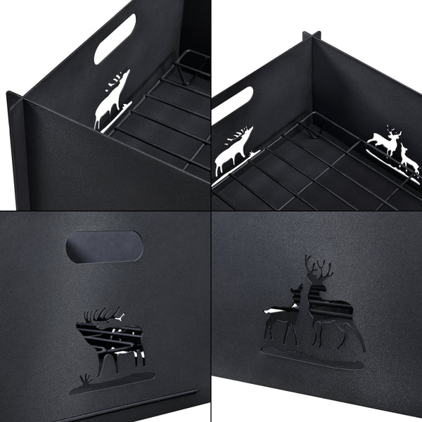 Brasero de jardin Etnedal au charbon ou au bois 25 x 40 x 40 cm [casa.pro]