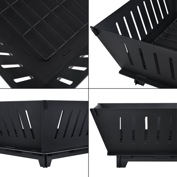 Brasero de jardin Fedje au charbon ou au bois 25 x 55 x 55 cm [casa.pro]