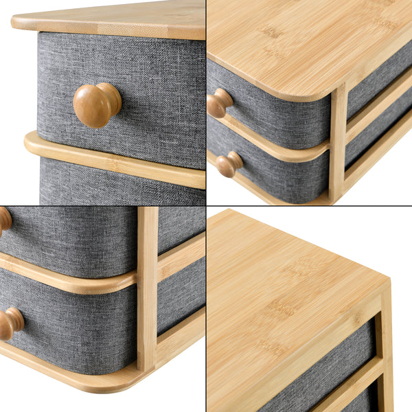 Organisateur de bureau Arsivik à 2 tiroirs 16 x 18 x 23 cm [en.casa]