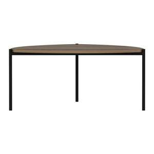 Table basse triangulaire Gladsaxe 40 x 90 x 89 cm effet noyer / noir [en.casa]