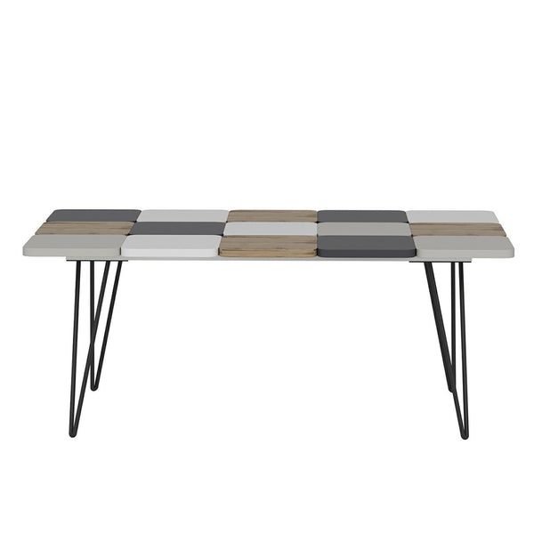 Table basse rectangulaire Give à pieds épingle à cheveux multicolore [en.casa]