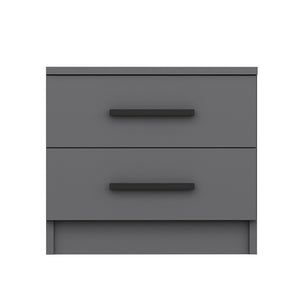 Table de chevet Fanø à 2 tiroirs 47 x 50 x 40 cm anthracite [en.casa]