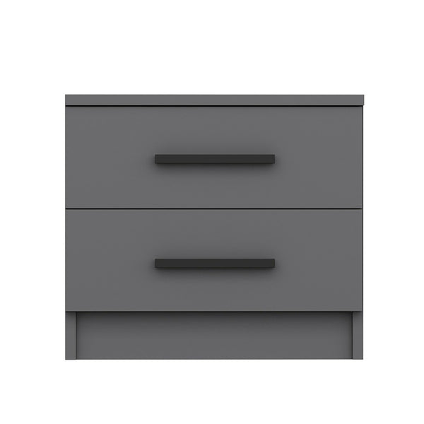 Table de chevet Fanø à 2 tiroirs 47 x 50 x 40 cm anthracite [en.casa]