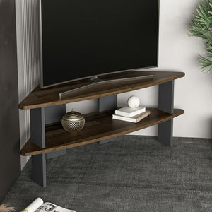 Meuble TV Fredensborg 45 x 116 x 40 cm effet bois ancien / anthracite [en.casa]